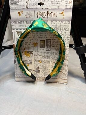 Harry Potter Slytherin Green & Gold Knotted Headband